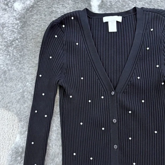 H&M Ribbed Rhinestone Cardigan - Picture 5 of 12